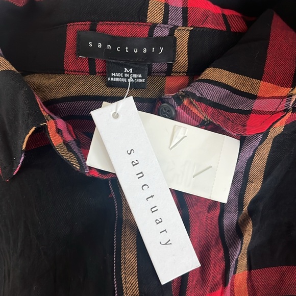 Anthropologie’s Sanctuary The Cabin Plaid Button-Down Shirt, Size M New w/Tag - Picture 9 of 10